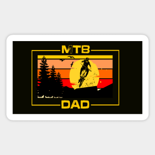 MTB Papa / Biking Dad Vintage Magnet